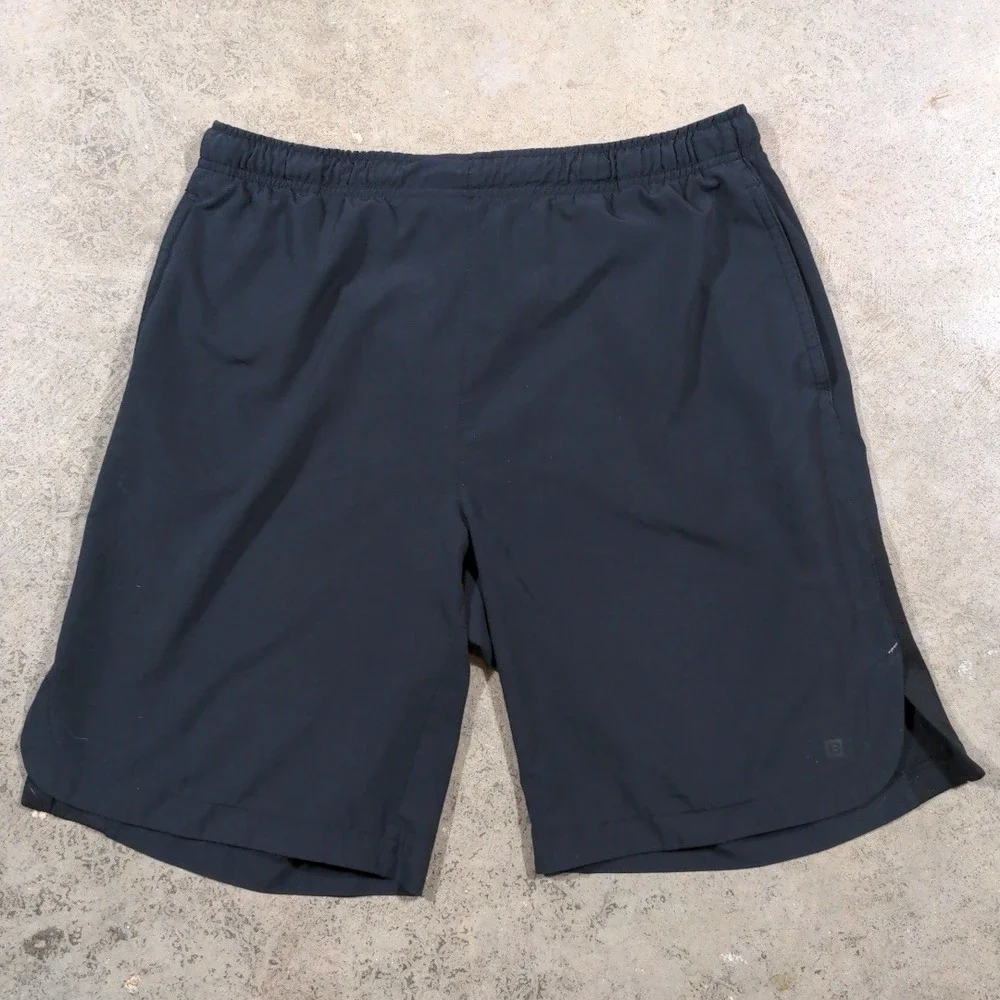 Layer 8 Womens Athletic Shorts Black Medium M Drawstring Elastic Waist Gym Run - Picture 2 of 9